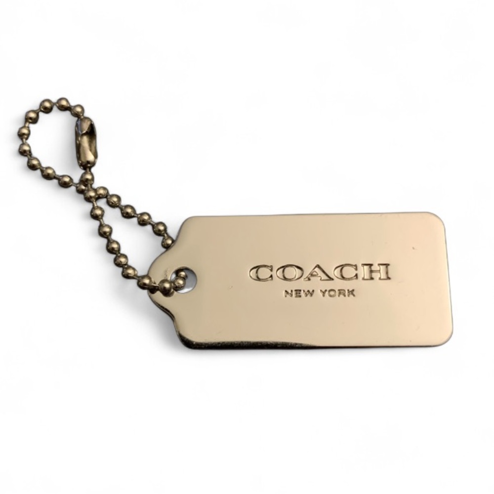 Coach New York Silver-tone 1.75” Metal Hangtag